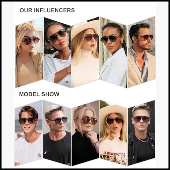 Classic Polarized Aviator Sunglasses, Retro Style, UV400 Protection main image 5